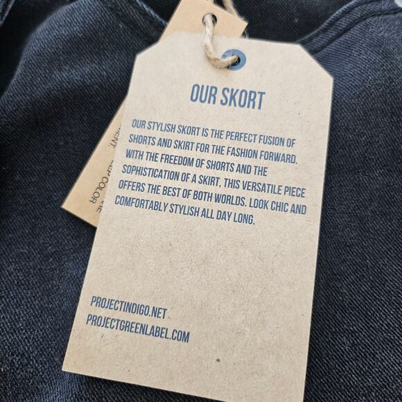 Project indigo denim skort black sz 13 - Picture 4 of 5